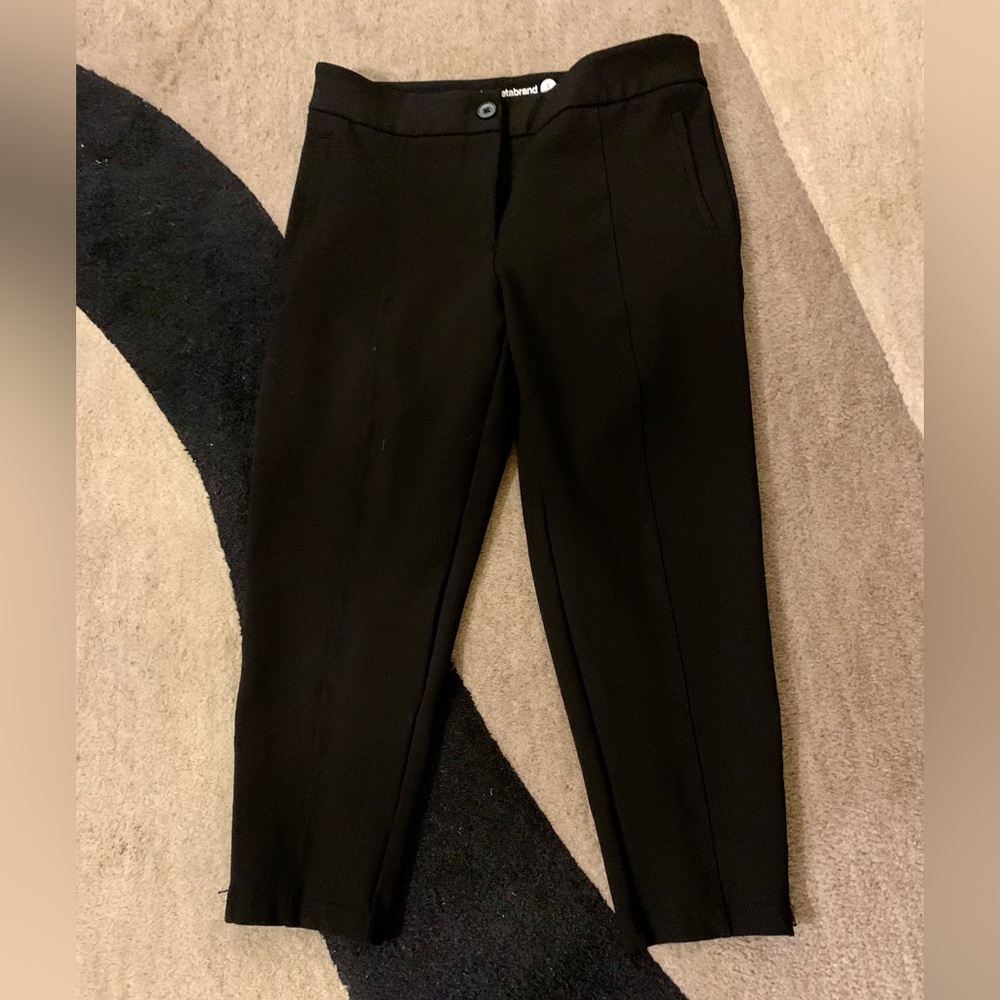 Betabrand Black Cropped Ankle Pants